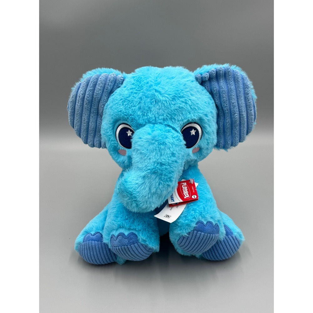 Playskool Caring Cuddlers Blue Elephant Plush Playtime Pals Stuffed Animal 11"
